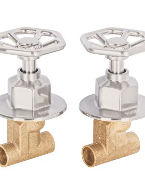 46787 - Juego llaves empotrar soldables, volante satín, Túbig