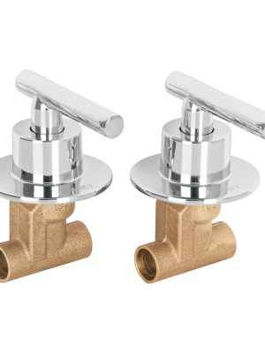 TBE-662.jpg 46780 - Juego llaves empotrar soldables, palanca cromo, Túbig