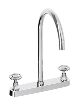 46774 - Mezcladora para fregadero, manerales redondos,cromo, Tubig