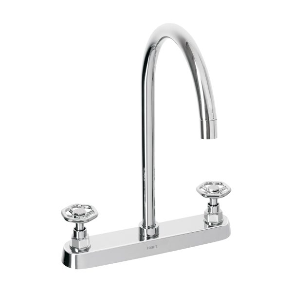 46774 - Mezcladora para fregadero, manerales redondos,cromo, Tubig