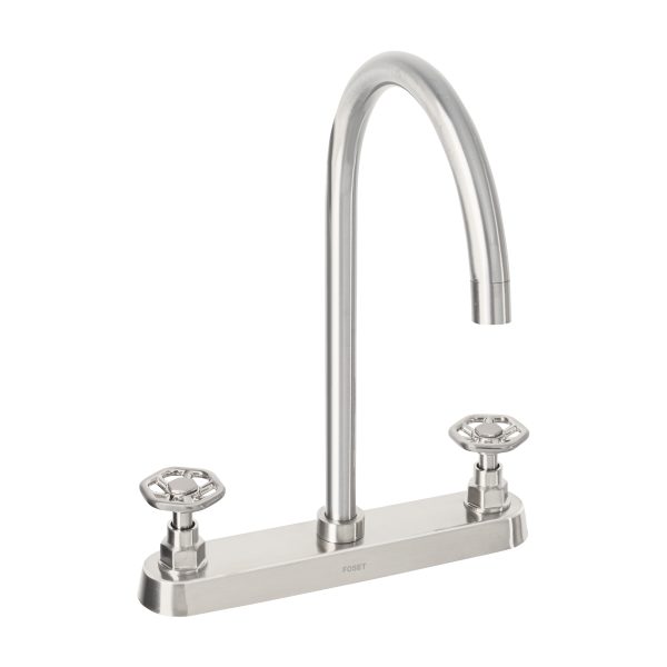 46775 - Mezcladora para fregadero, manerales redondos,satín, Tubig