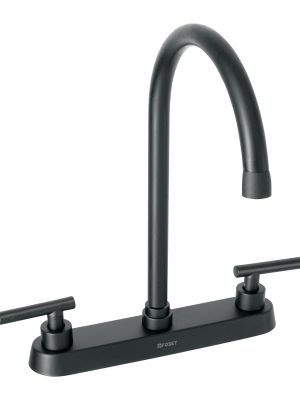 46773 - Mezcladora para fregadero,manerales palanca,negro mate,Tubig