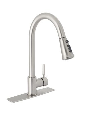 46769 - Monomando para fregadero, cuello extraible, satín, Tubig