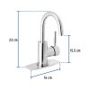 46762 - Monomando corto para lavabo, cromo, Foset Tubig
