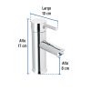 47790 - Monomando corto cromo para lavabo, Foset Tubig