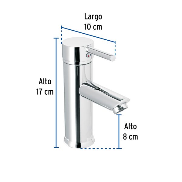 47790 - Monomando corto cromo para lavabo, Foset Tubig