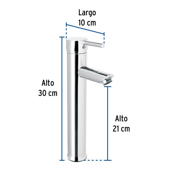 47793 - Monomando alto cromo para lavabo, Foset Tubig