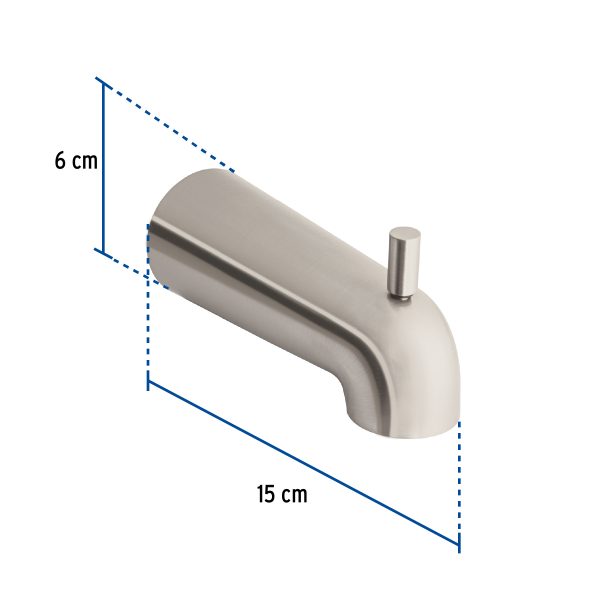 47483 - Salida de tina con desviador, satín, FOSET TÚBIG