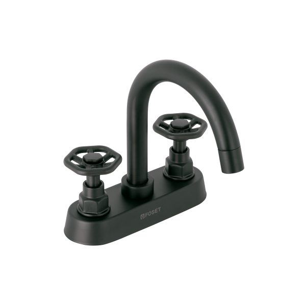 46755 - Mezcladora p/lavabo,bar,manerales redondos,negro mate,Tubig