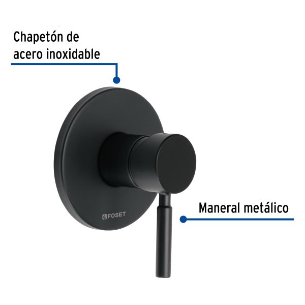 46791 - Monomando para regadera, negro, TÚBIG