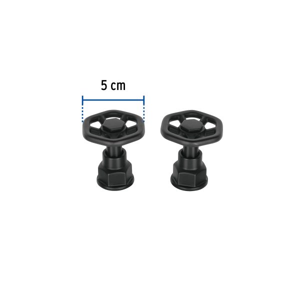 46871 - Juego de 2 manerales para mezcladora, volante, negro, Tubig