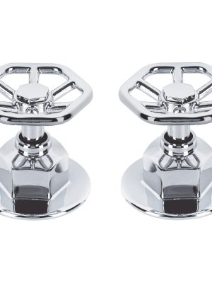 46878 - Juego de 2 manerales para regadera, volante, cromo, Tubig