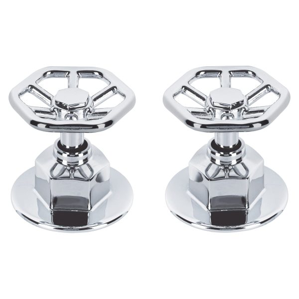 46878 - Juego de 2 manerales para regadera, volante, cromo, Tubig