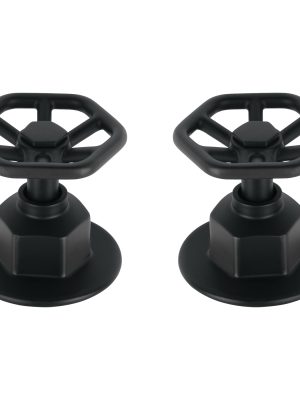 46880 - Juego de 2 manerales para regadera, volante, negro, Tubig