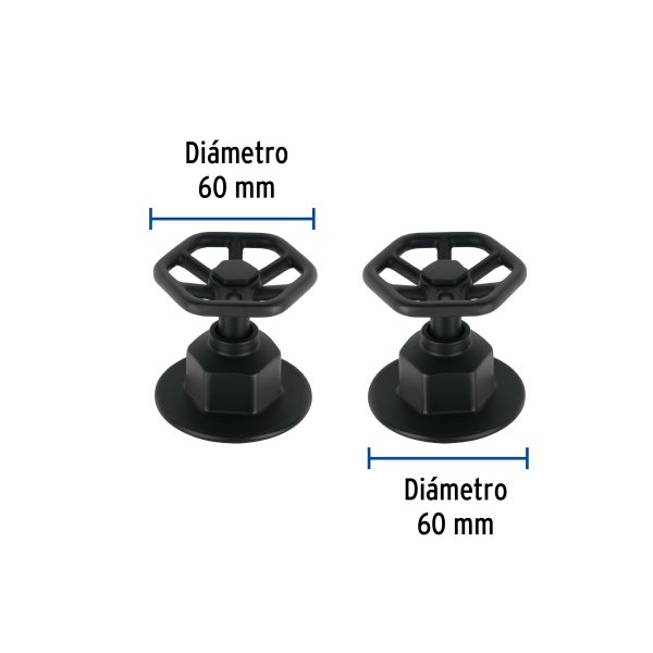 46880 - Juego de 2 manerales para regadera, volante, negro, Tubig