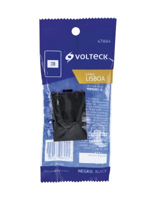 TE15-LNE1.jpg 47884 - Toma de teléfono negro de 1.5 módulos, línea Lisboa, Volteck