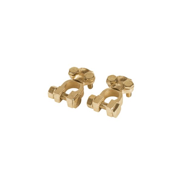 23042 - Blíster 2 terminales p/batería, latón poste superior, Pretul