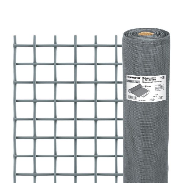 44964 - Rollo de 30 m x 0.75 m malla mosquitera fibra de vidrio gris