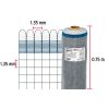 44958 - Rollo de 30 m x 0.75 m de malla mosquitera plástica gris