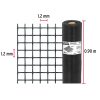 44994 - Rollo de 30 m x 0.9 m malla mosquitera fibra de vidrio negra