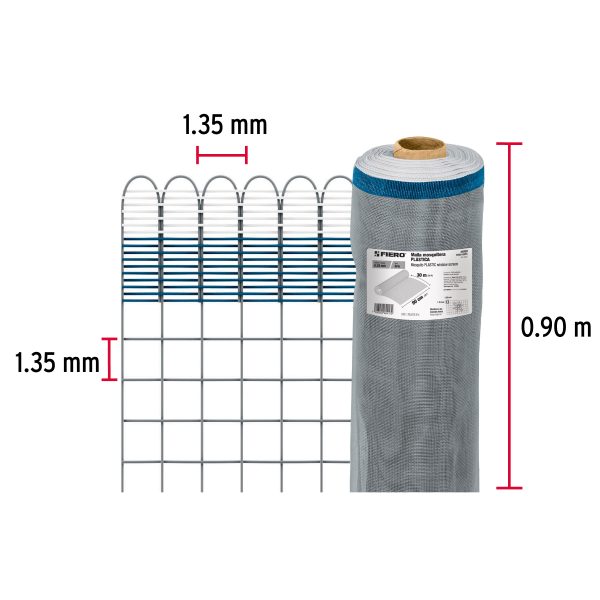 44959 - Rollo de 30 m x 0.9 m de malla mosquitera plástica gris