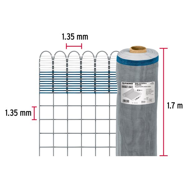 44963 - Rollo de 30 m x 1.7 m de malla mosquitera plástica gris