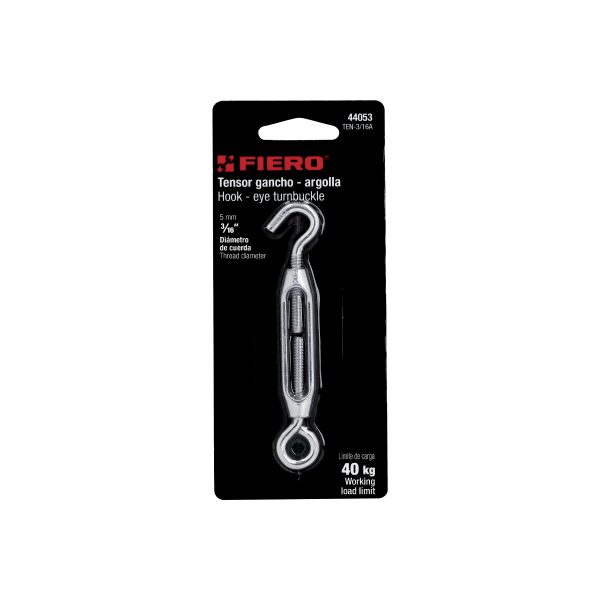 44053 - Tensor zinc 3/16' gancho-argolla, Fiero