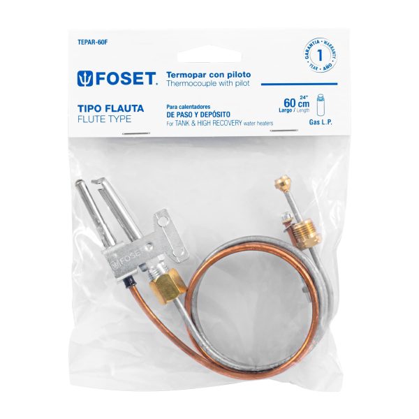 46148 - Termopar tipo flauta, 60 cm, Foset