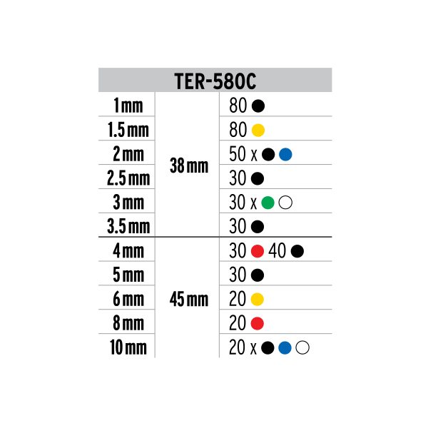 45367 - Juego de 580 piezas de Tubo Termocontráctil, VOLTECK