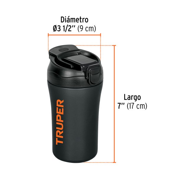 62100 - Vaso térmico de acero inoxidable, 450 ml, TRUPER