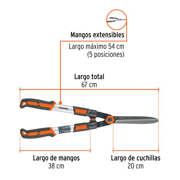 103837 - Tijera para poda, mangos extensibles, TRUPER