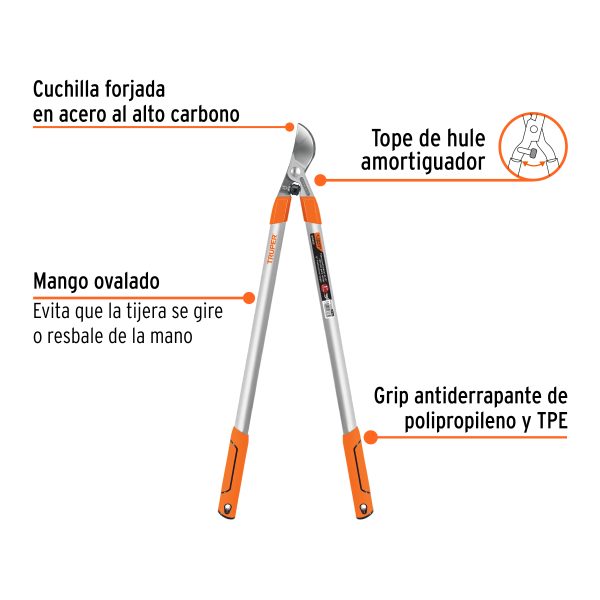 TF-122FC1.jpg 18392 - Tijera para ramas 70 cm, mgos de aluminio, TRUPER EXPERT