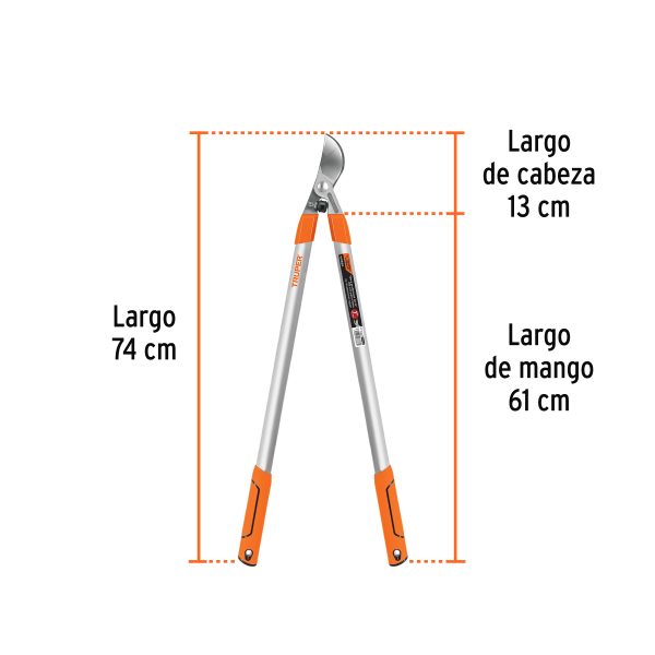 TF-122FC2.jpg 18392 - Tijera para ramas 70 cm, mgos de aluminio, TRUPER EXPERT