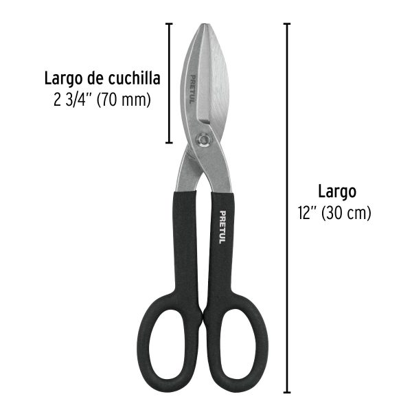 26051 - Tijera para hojalatero 12', Pretul