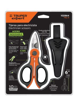 TIEL-6E1.jpg 102864 - Tijera 6' de acero inoxidable para electricista, EXPERT