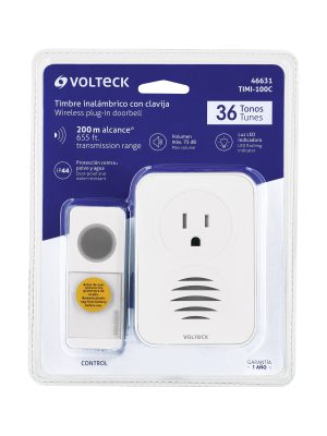 TIMI-100CE1.jpg 46631 - Timbre inalámbrico con receptor para enchufar, 1 tono