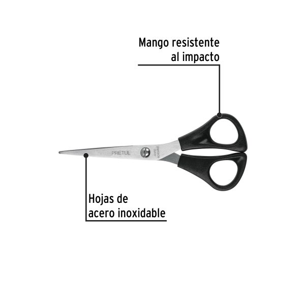 23187 - Tijera 6' de acero inoxidable para casa y oficina, PRETUL