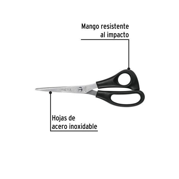 TINOX-7RFC1.jpg 23186 - Tijera 7' de acero inoxidable para casa y oficina, PRETUL