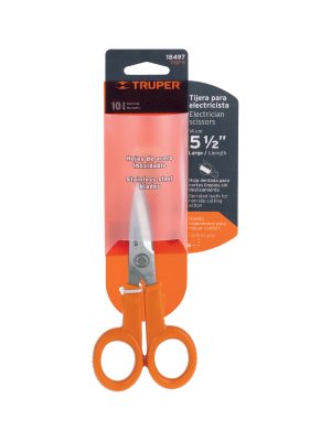 TIOF-5E1.jpg 18497 - Tijera 5-1/2' de acero inoxidable para electricista, TRUPER