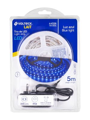44026 - Tira de LED de 5 m 16 W para interior y exterior, azul