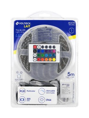 46370 - Tira LED 5 m 40 W para interior y exterior multicolor RGB