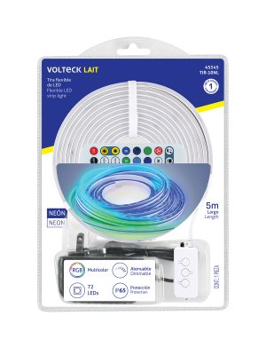 45345 - Tira Flexible de LED multicolor RGB Neón, 5 m, VOLTECK