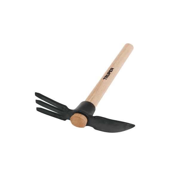 19647 - Rastrillo-pico, mango de madera 14', Truper