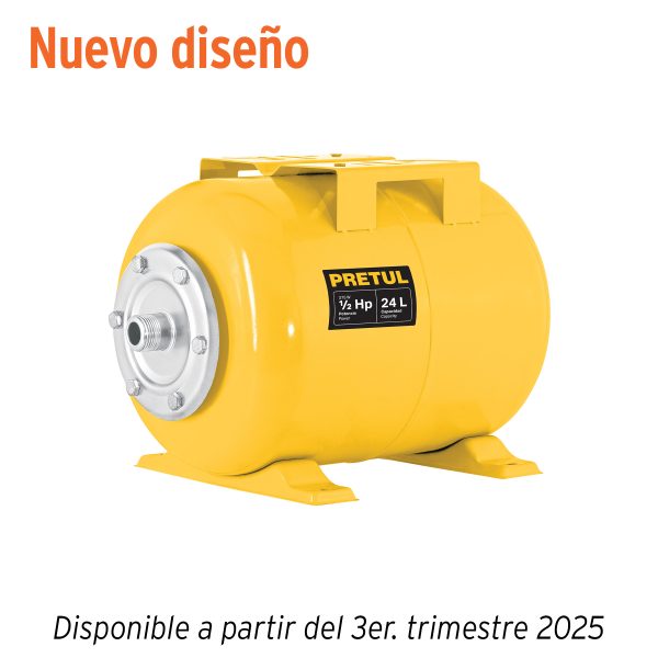 27039 - Tanque hidroneumático horizontal, 24 litros, PRETUL
