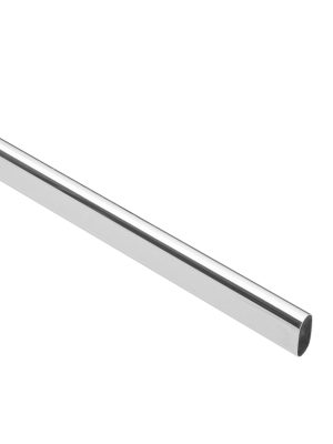 45899 - Tubo ovalado para clóset, 1.2 m, acero cromado, HERMEX