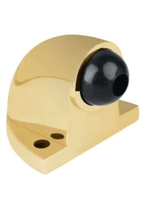 43771 - Tope tipo codo para puerta,acabado latón, HERMEX