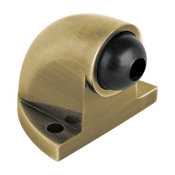 48399 - Tope tipo codo para puerta,latón antiguo, HERMEX