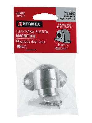 43782 - Tope para puerta magnético, acabado cromo, HERMEX