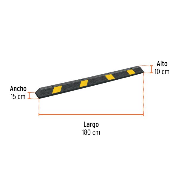 103878 - Tope de 180 cm para estacionamiento, TRUPER