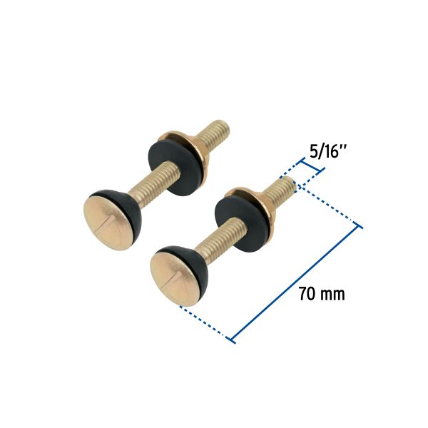 49331 - Bolsa con 2 tornillos 5/16' x 70 mm para tanque de WC a base